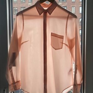 JCrew classic silk blouse in ballet pink